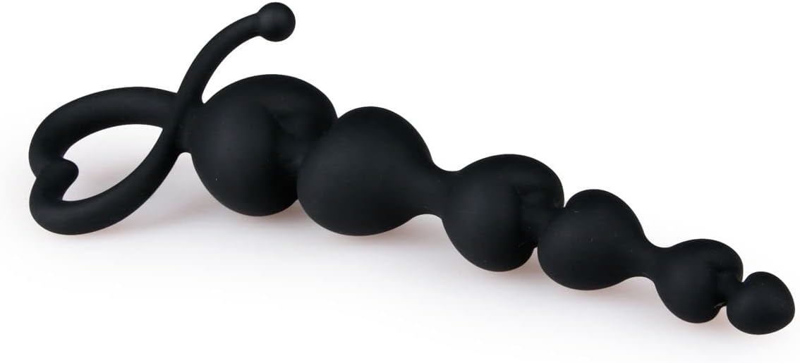 EasyToys Anal Collection - Anal Chain with Pull Ring - 18.5 cm / 3.35 inch / 7.28 inch - - Black Anal Beads - For him and her – Bild 3