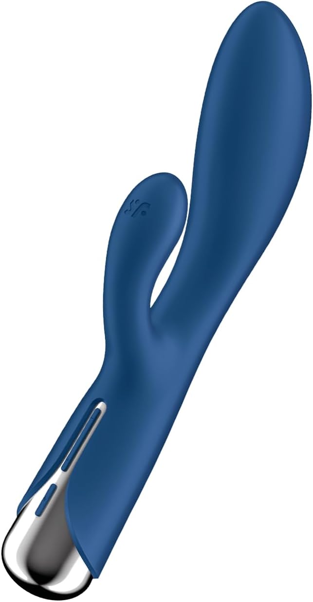 Satisfyer Spinning Rabbit 1 Rabbit Vibrator, Rotation for G-Spot and Clitoris, Silicone Sex Toy for Women, Stimulation with Rotating Function, 12 Vibration and 5 Rotation Programmes, Blue