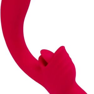 EIS, Silicone Rabbit Vibrator with Tongue Clitoral Stimulator, 21.5 cm, Waterproof (IPX7), Rechargeable, 2 Motors with 7 Vibration Programmes, Skin-friendly Material