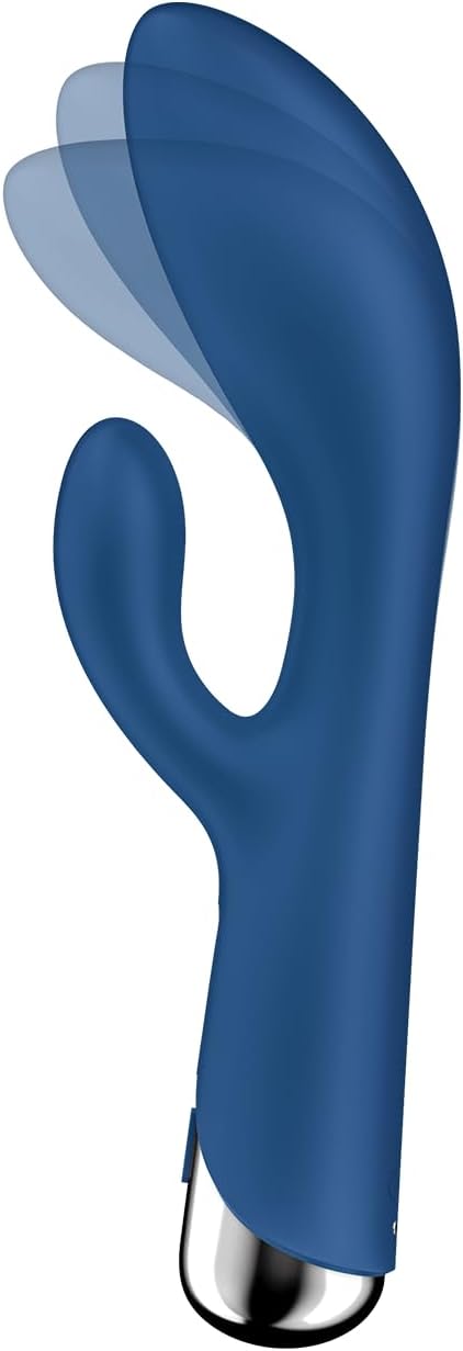 Satisfyer Spinning Rabbit 1 Rabbit Vibrator, Rotation for G-Spot and Clitoris, Silicone Sex Toy for Women, Stimulation with Rotating Function, 12 Vibration and 5 Rotation Programmes, Blue – Bild 5