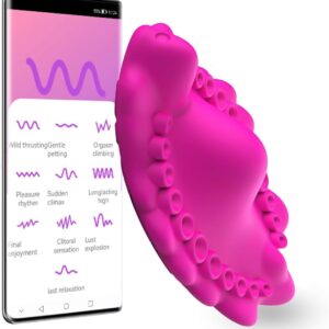 JFRong App Bluetooth Panties Vibrator with 10 Vibration Modes and Sexy Panties for You, Portable Butterfly Vibrator G-Spot Clitoris Stimulator Masturbator Erotic Sex Toy for Women Couples Beginners