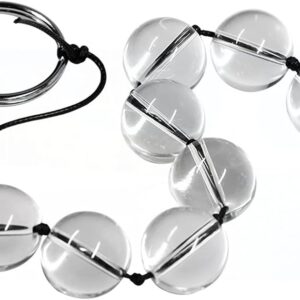Jinqian glass crystal anal beads anal beads anal chain vaginal balls anal plug butt sex toys female sex products vagina cone balls for women E