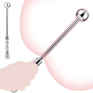 BDSMLOVE Plug, Stainless Steel, Handheld Butt Plug, Toy Plug, Sex Toy, Stretcher, Expander, Toys, Erotic Sex Toy from 18 for Couples, Women, Men, Extreme Sex (Silver, S)