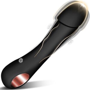 Silicone Classic Vibrator Vibration for Women Sex Toy Vibrators for Her Clitoris Quiet Sex Toys Realistic Dildo Vibrator for Couples with 10 Modes G-Spot Vibrators (Obsidian Black)