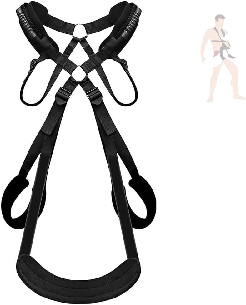 Jomyu BDSM Love Swing Sex Toy Extreme Sex Toy Bondage Set Extreme Sex Swing with Seat Elegant Position Master Restraint Sling Sex Swing with Wide Padding SM Sex Toy for Couples