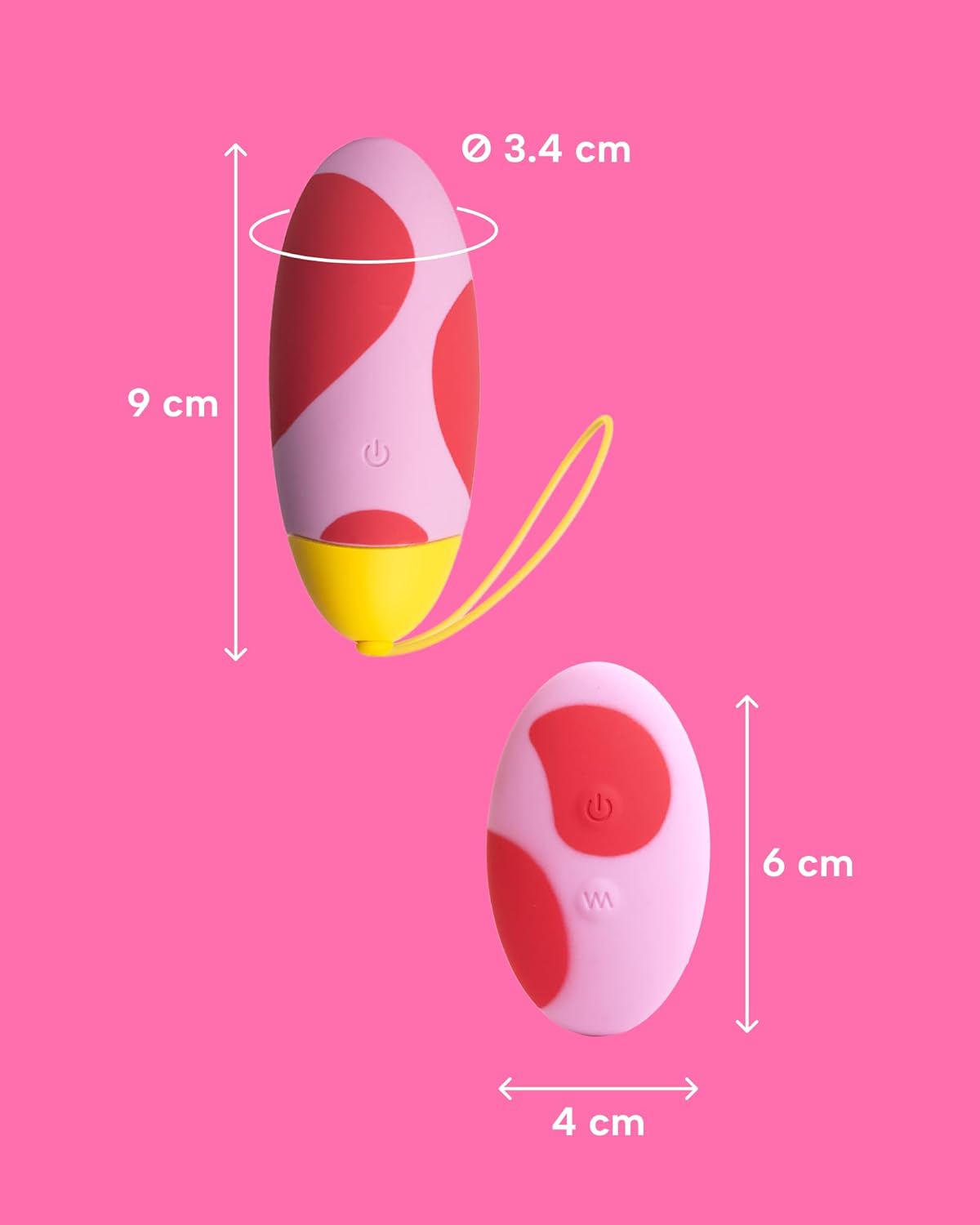 MySecretCase Egg Sex Toy for Couples - Vibration Women, Love Balls Vibrator Pelvic Floor Trainer Woman, Sex Toys Vibrators, Erotic Solo Sex Toy, Mini Stimulator with Remote Control (Spotted) – Bild 5