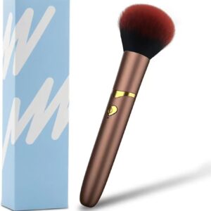 LZYLWC Mini Vibrator in Makeup Brush Design, 10 Vibration Modes, Erotic Bullet Vibrator, G-Spot Clitoris Stimulator, Nipple Sex Toy for Women Couples (Brown)