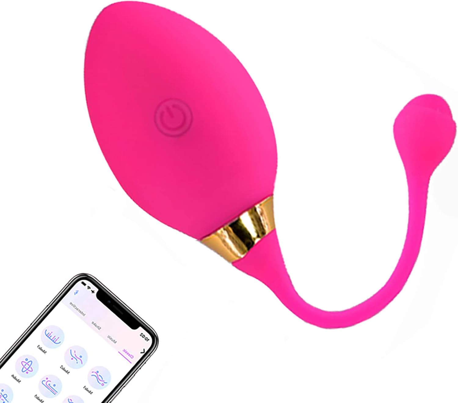 ZWFUN App Controlled G-Spot Ball Vibrator, Female Vagina Stimulator Massager for Women Wireless Remote Control Vibrators Carry Vibrating Egg Toy for Couples (Black-E)