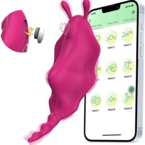 ChciLSQ Butterfly Vibrator with App, Quiet Magnetic Clip, Vibrator with 9 Vibration Modes for On the Go Strong Clitoris Stimulator, Portable Mini Slip Vibrators, Erotic Sex Toy for Couples, Women