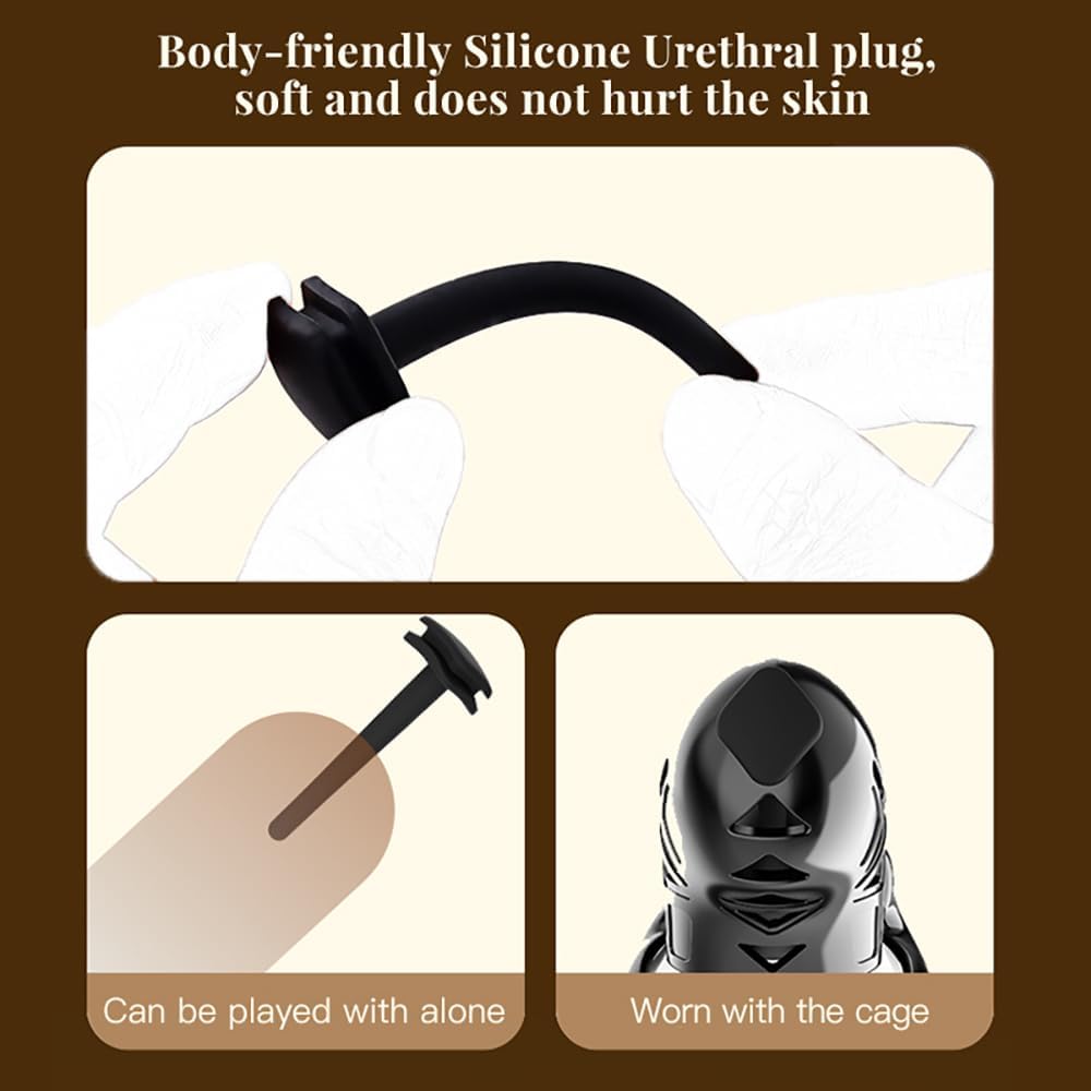 NAIXBTY App Remote Control Electric Shock Cage Male Smart Chastity Cage with Time & Positioning Function Chastity Cage Extreme Bondage Stimulate BDSM Sex Toys for Men, Couples – Bild 6