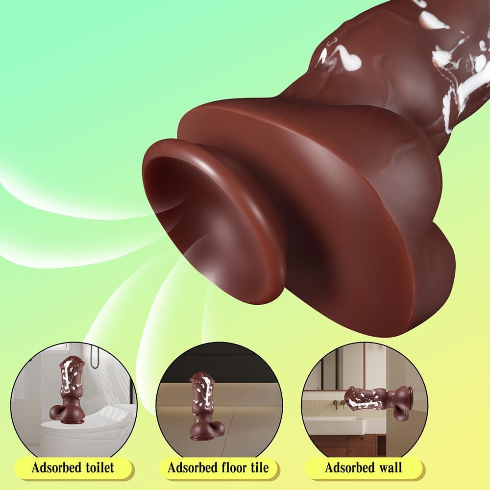 Wxcbd Realistic Horse Dildo Animal Dildo S/M/L with Suction Cup Big Silicone Horse Dildo Plug Monster Flexible Dildo Prostate G-Spot Didlo Tail Sex Toy for Women Men (S) – Bild 8