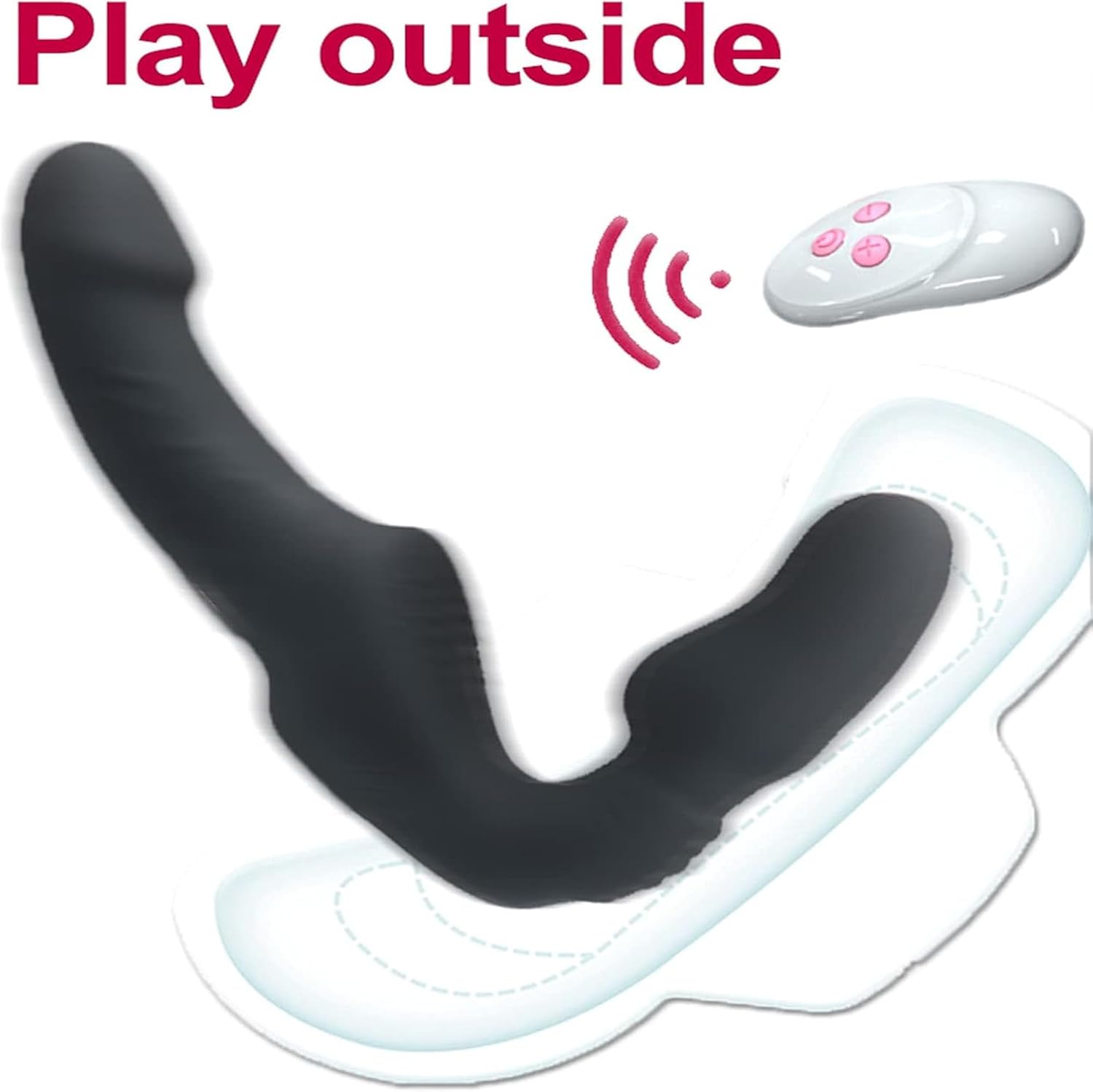 QgLust Realistic Double Dildos Couples Vibrator with Remote Control, Three Motors Clitoral Stimulator G-Spot Vibration for Women with 10 Vibration Modes, Dildo Sex Toy for Men (Black) – Bild 8