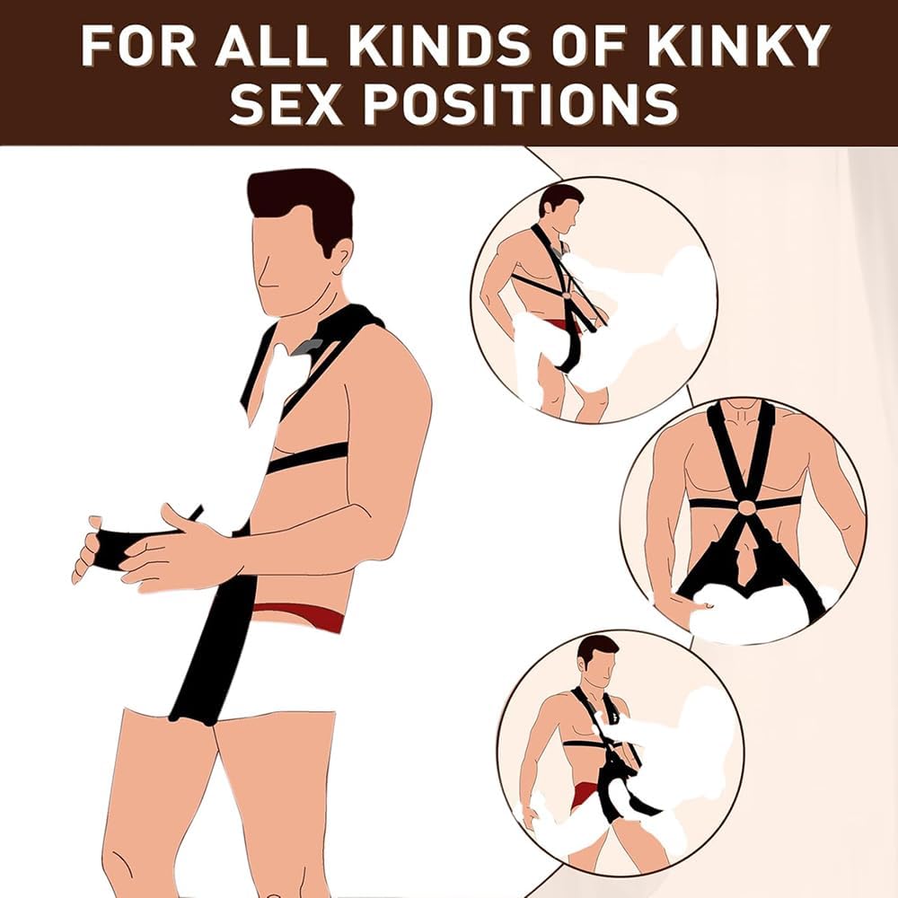 Jomyu BDSM Love Swing Sex Toy Extreme Sex Toy Bondage Set Extreme Sex Swing with Seat Elegant Position Master Restraint Sling Sex Swing with Wide Padding SM Sex Toy for Couples – Bild 3