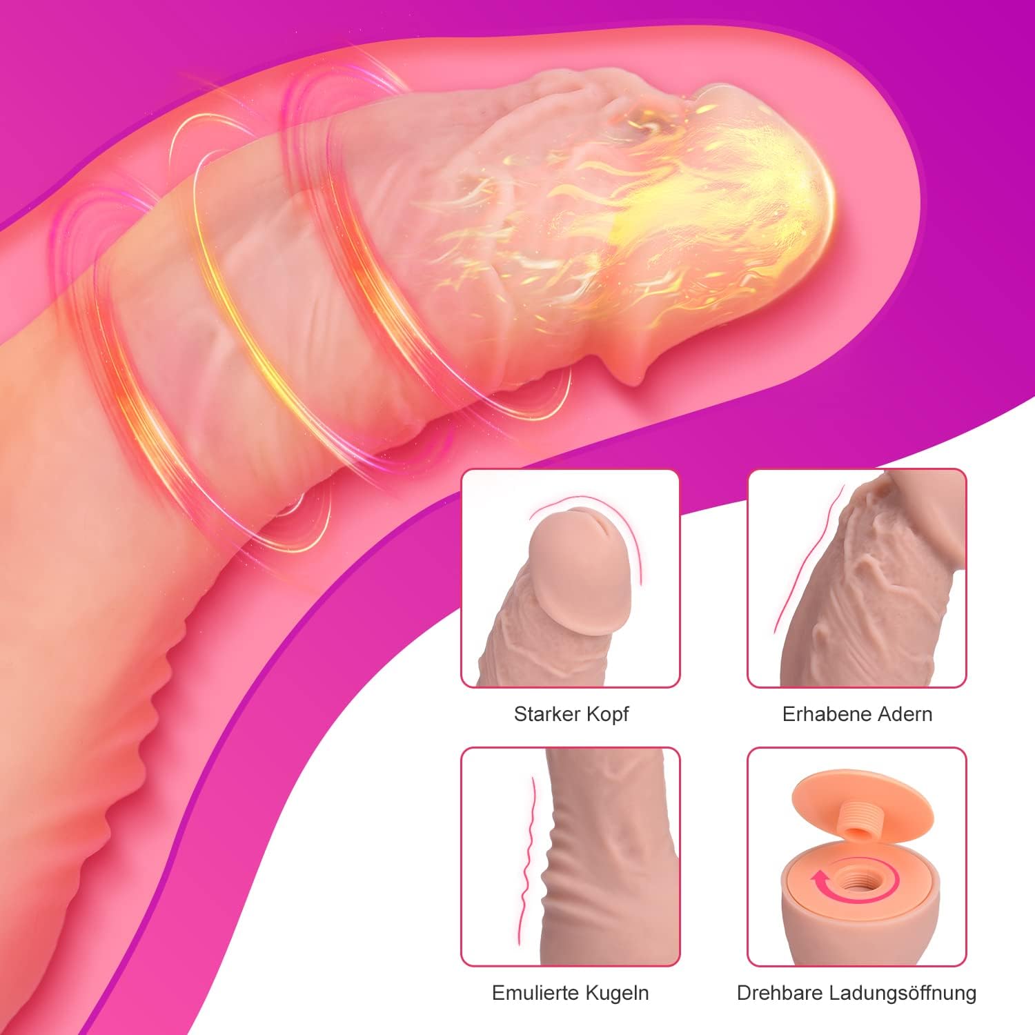 Utimi Strapon Strap-On Vibrators Strap-On Strap on Strap with 2 Silicone Dildos Adjustable Harness Extreme SM Sex Toy Set Erotic Sex Toy for Men Women Lesbian Couples – Bild 4