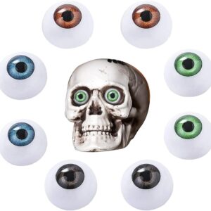 Beavorty Polymorph Plastic Eyes for Halloween Horror Props Costume Eyes Glass Eyes 8 Pieces Halloween Horror Halloween Horror Eyes on Halloween Eye Apple Rubber Dolls