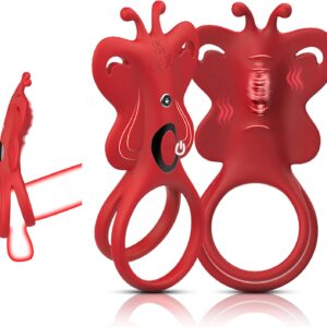 Ring Vibrator with 9 Vibration Modes, Cock Ring, Sex Toy for Couples, Men, Women, Clitoris Stimulator, Rings for Intensive Sex Toy and Longer Endurance LZYLWC