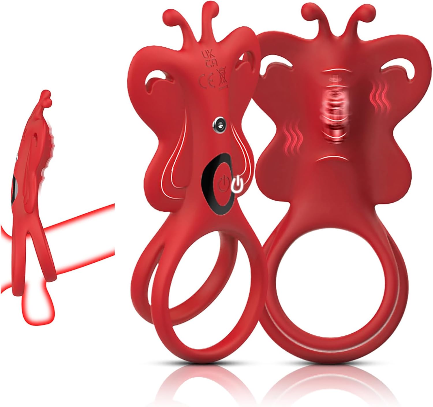 Ring Vibrator with 9 Vibration Modes, Cock Ring, Sex Toy for Couples, Men, Women, Clitoris Stimulator, Rings for Intensive Sex Toy and Longer Endurance LZYLWC