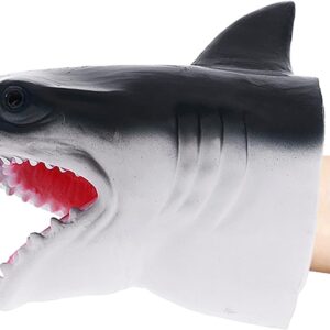 Dinosaur Hand Puppets Dino Crocodile Shark Animals Head Hand Puppets Toy Latex Raptor Realistic Rubber Doll Soft Animal Head T Rex Doll Tyrannosaurus for Children and Adults