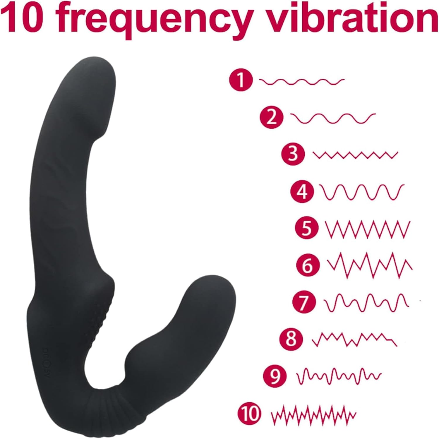 QgLust Realistic Double Dildos Couples Vibrator with Remote Control, Three Motors Clitoral Stimulator G-Spot Vibration for Women with 10 Vibration Modes, Dildo Sex Toy for Men (Black) – Bild 2