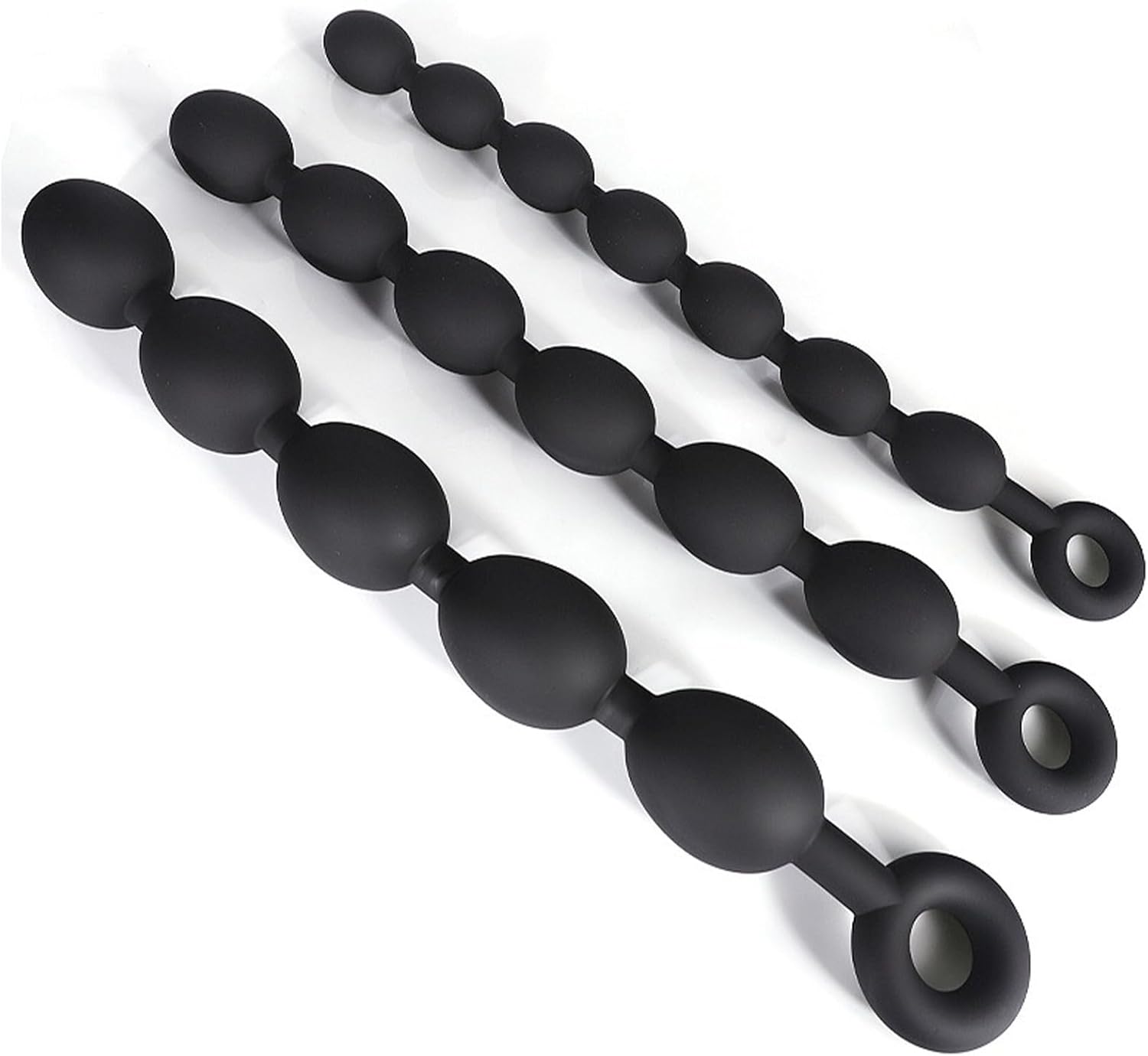 PQKuss Extra Long Balls Silicone Beads Chain with 5/6/7 Ball Beads G-Spot Stimulator Dildo Masturbator Dilator Plug SM Sex Toy for Women Men (Gold-S) – Bild 2