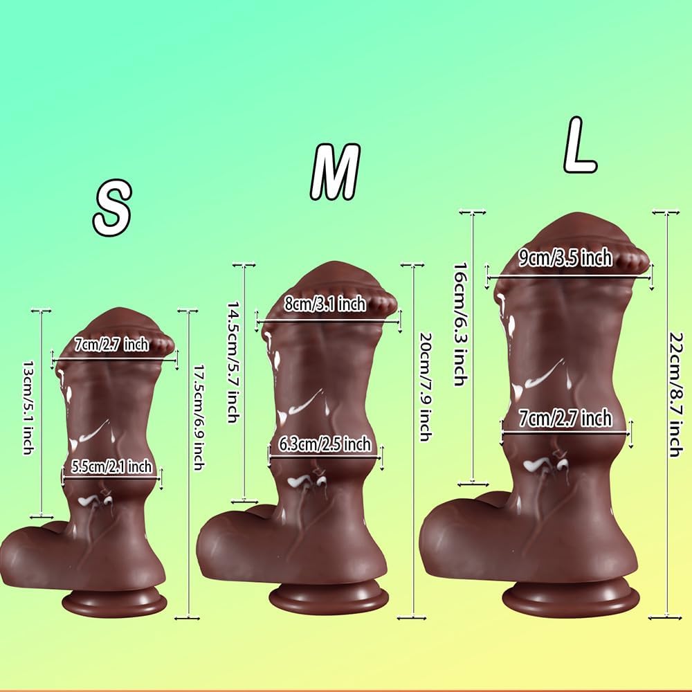 Wxcbd Realistic Horse Dildo Animal Dildo S/M/L with Suction Cup Big Silicone Horse Dildo Plug Monster Flexible Dildo Prostate G-Spot Didlo Tail Sex Toy for Women Men (S) – Bild 2