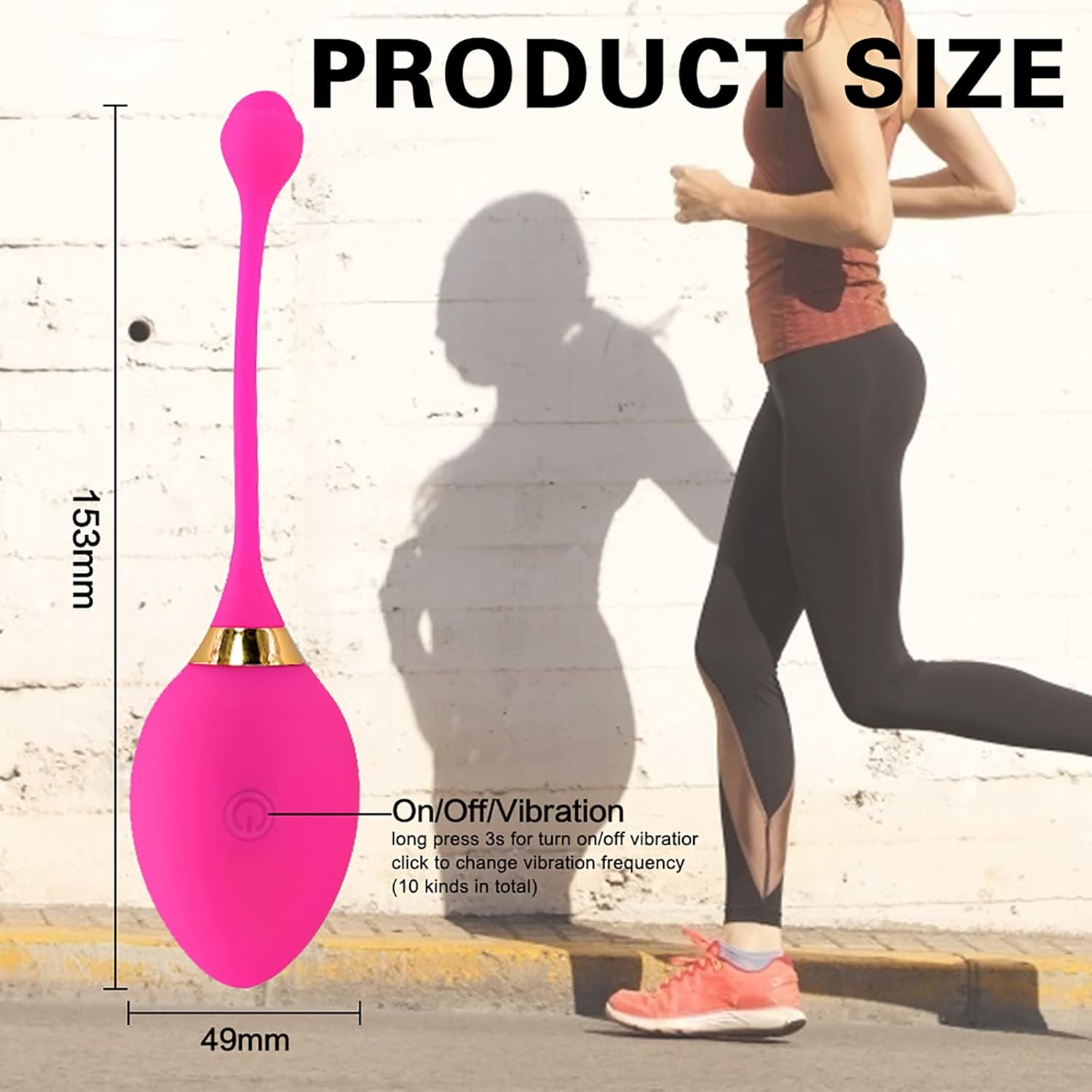 ZWFUN App Controlled G-Spot Ball Vibrator, Female Vagina Stimulator Massager for Women Wireless Remote Control Vibrators Carry Vibrating Egg Toy for Couples (Black-E) – Bild 6