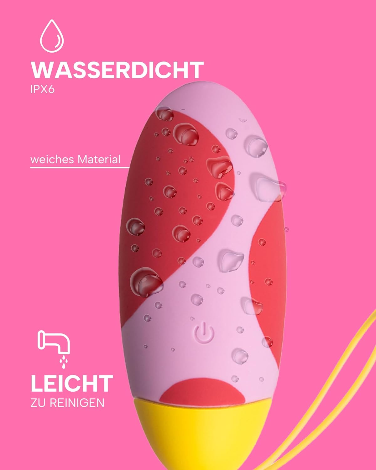 MySecretCase Egg Sex Toy for Couples - Vibration Women, Love Balls Vibrator Pelvic Floor Trainer Woman, Sex Toys Vibrators, Erotic Solo Sex Toy, Mini Stimulator with Remote Control (Spotted) – Bild 4