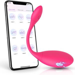 LZMYZ Portable App Control Vibrator Vibrator Prostate Stimulator Silicone with App Control Vibrators with 3 Electric Shock and 10 Vibration Modes Sex Toy for Men Women