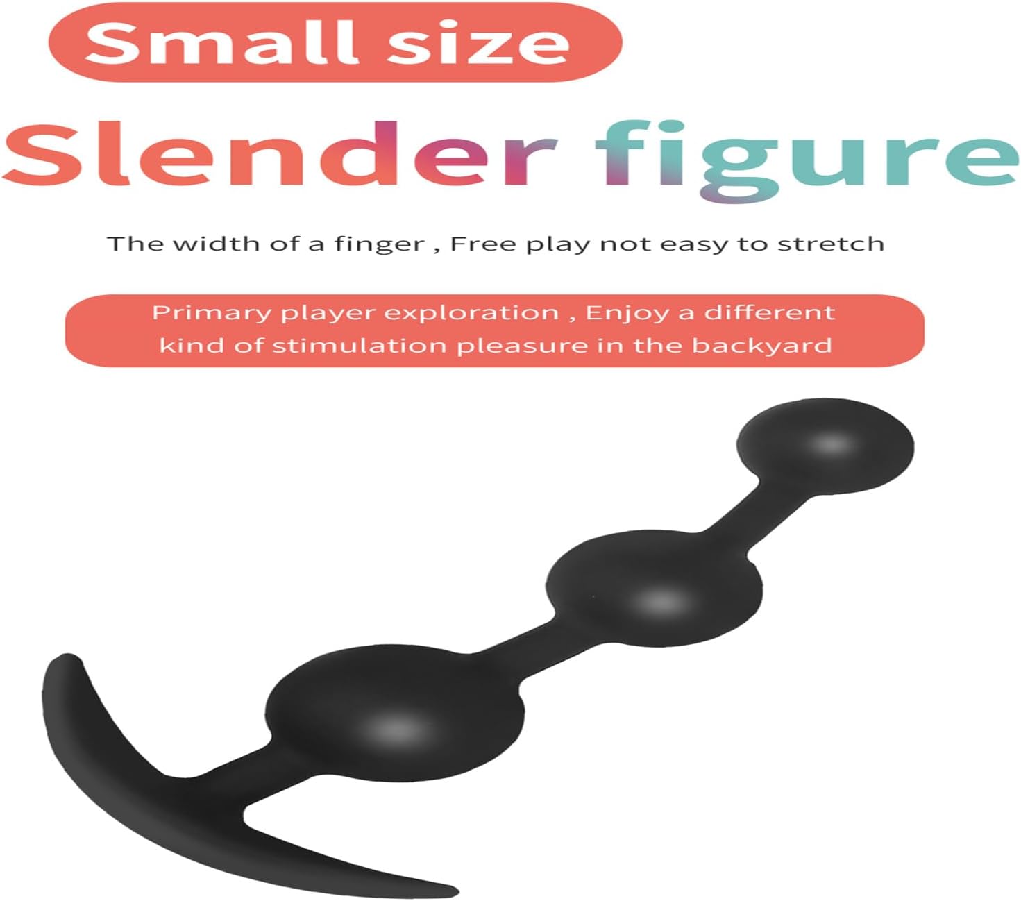 Fineim Silicone Balls Chain with 3/4/5/6 Balls Soft Plugs Beads Dildo with Balls Beads Sex Toy Masturbator Dilator Sex Toy for Men Women (S) – Bild 2