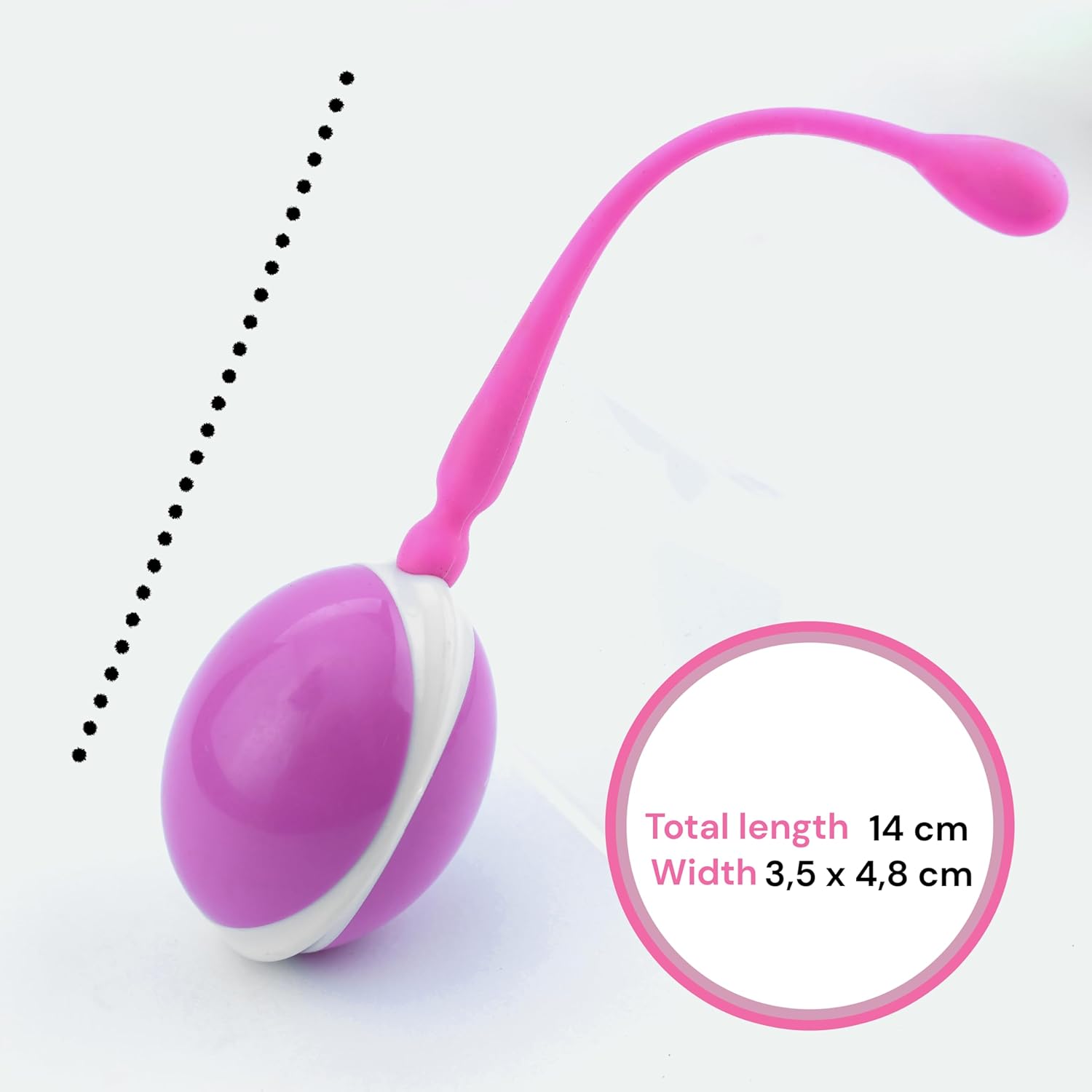 FOPS M08-2 Pelvic Floor Trainer for Women, 14 cm, Dimensions 4.8 x 3.5 cm, Silicone Love Balls for Women, Pelvic Floor Training, Beginners, Pelvic Floor Training Balls for Women – Bild 2