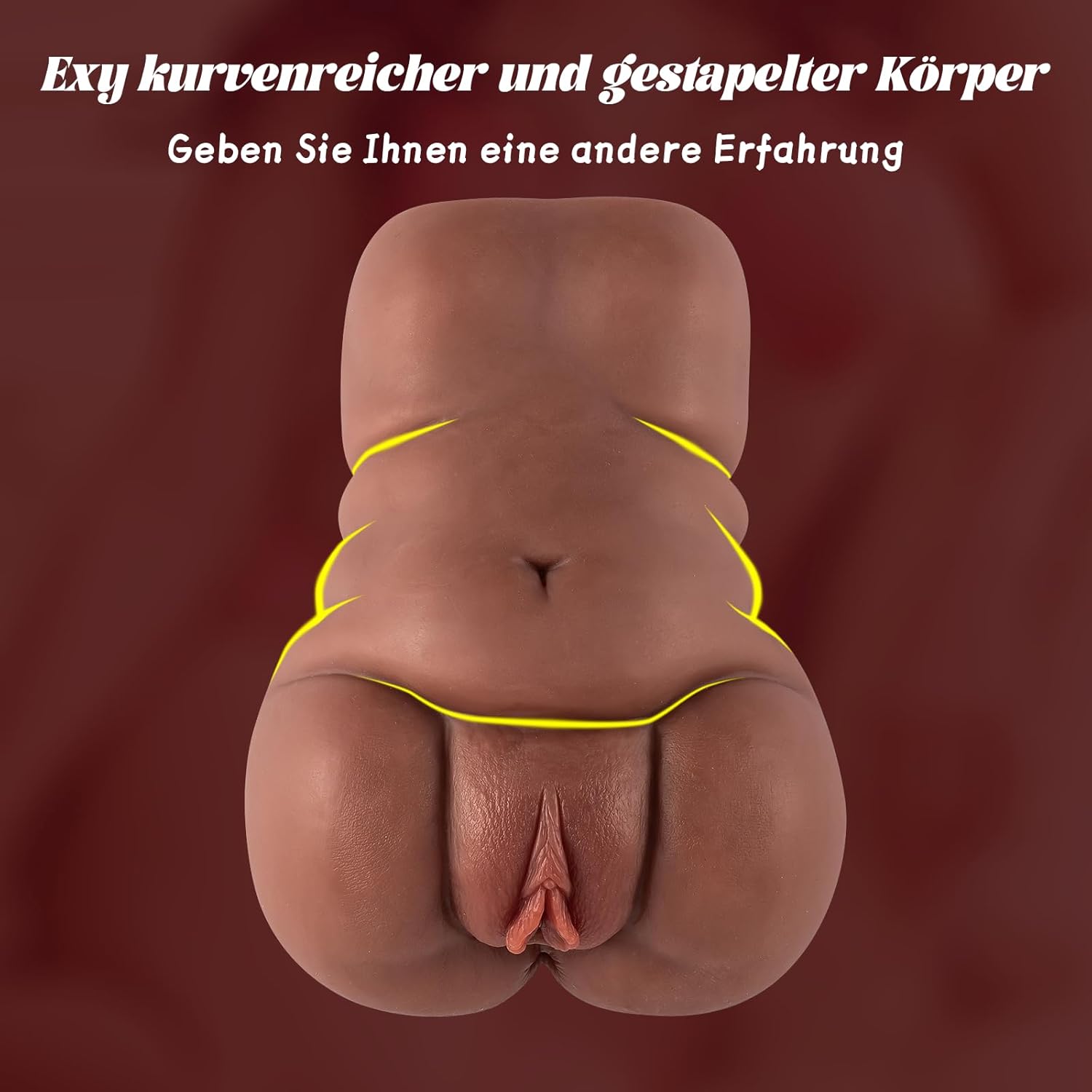 BBW Masturbating for Men Masturbator - 2 in 1 Pocket Pussy Large with 3D Vagina Clitoris Pocket Pussy Masturbators Double Channel Portable Erotic Sex Toy for Men Solo (760 g) – Bild 5