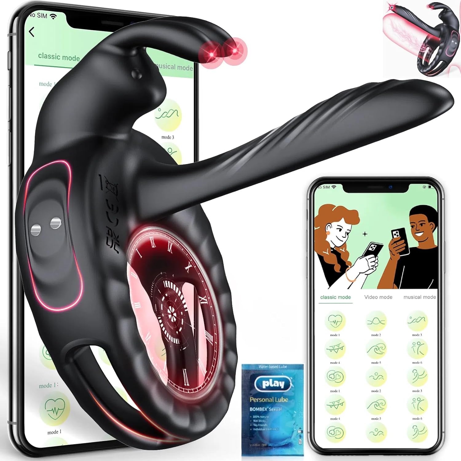 Ring Vibrator Sex Toy for Couples - Rings Sex Toy for Men Sex Toys, Ring Sex Toy for Couples Sex Clitoris Cock Ring, Sex Toy Sets for Men Couples Vibrator Sets
