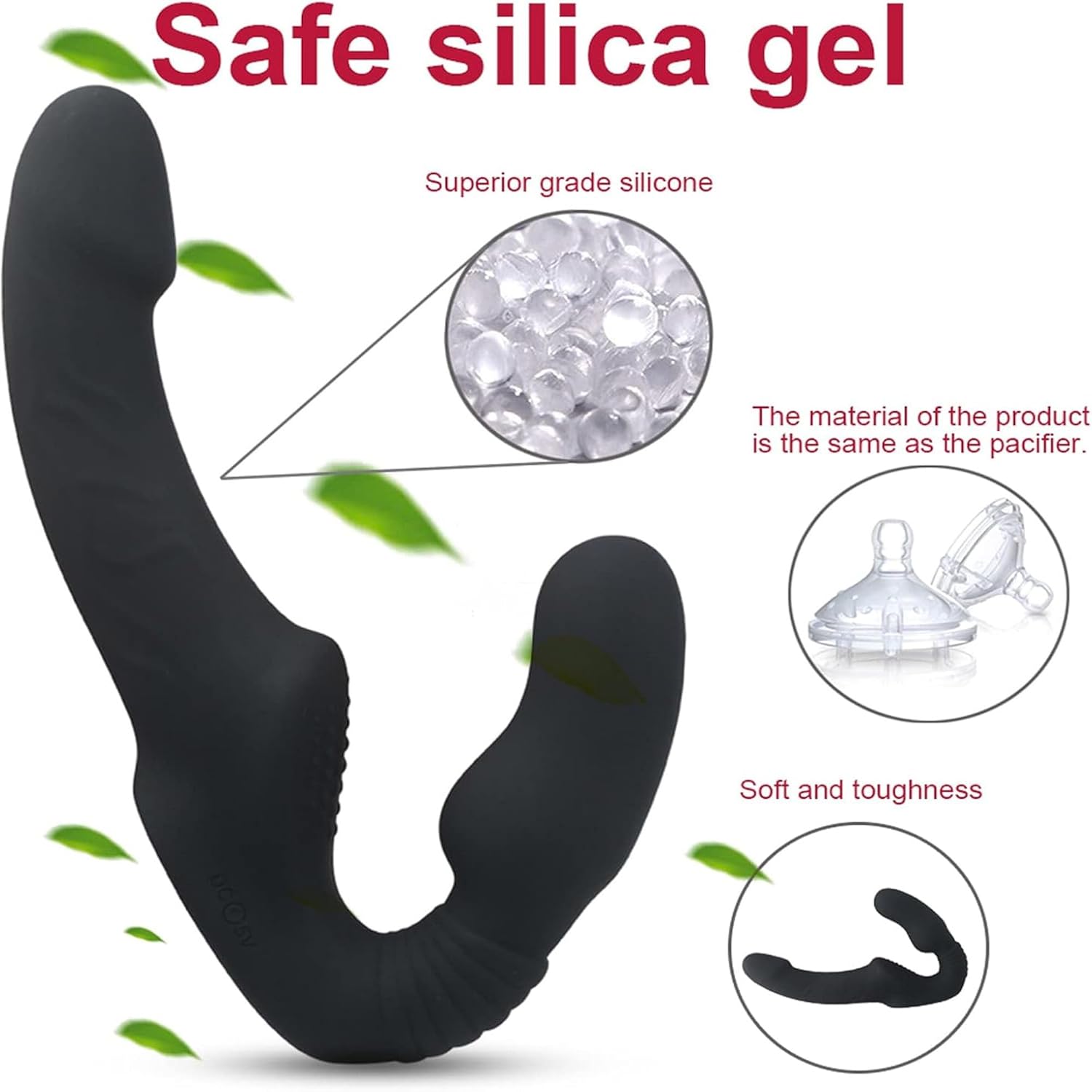 QgLust Realistic Double Dildos Couples Vibrator with Remote Control, Three Motors Clitoral Stimulator G-Spot Vibration for Women with 10 Vibration Modes, Dildo Sex Toy for Men (Black) – Bild 6