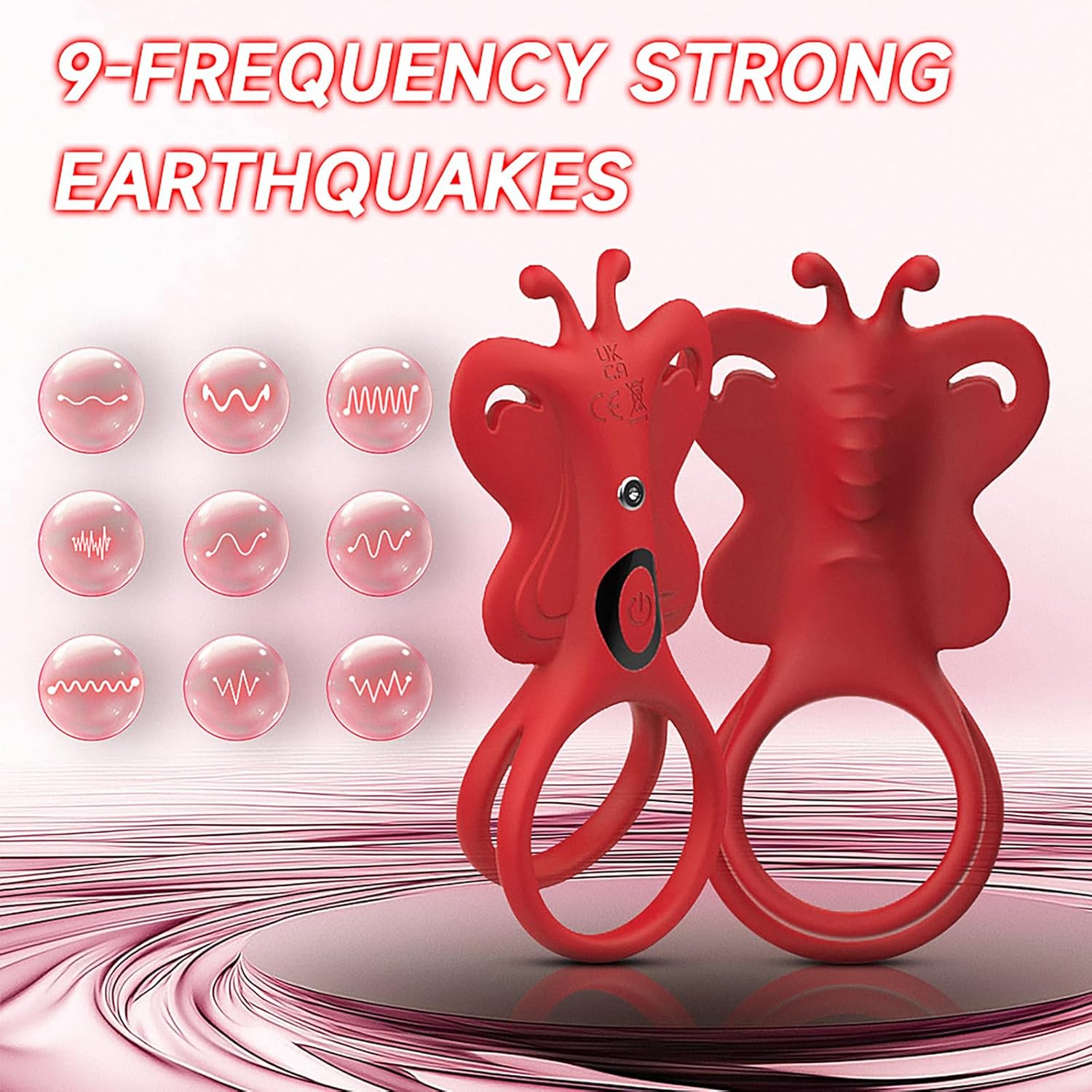 Ring Vibrator with 9 Vibration Modes, Cock Ring, Sex Toy for Couples, Men, Women, Clitoris Stimulator, Rings for Intensive Sex Toy and Longer Endurance LZYLWC – Bild 4