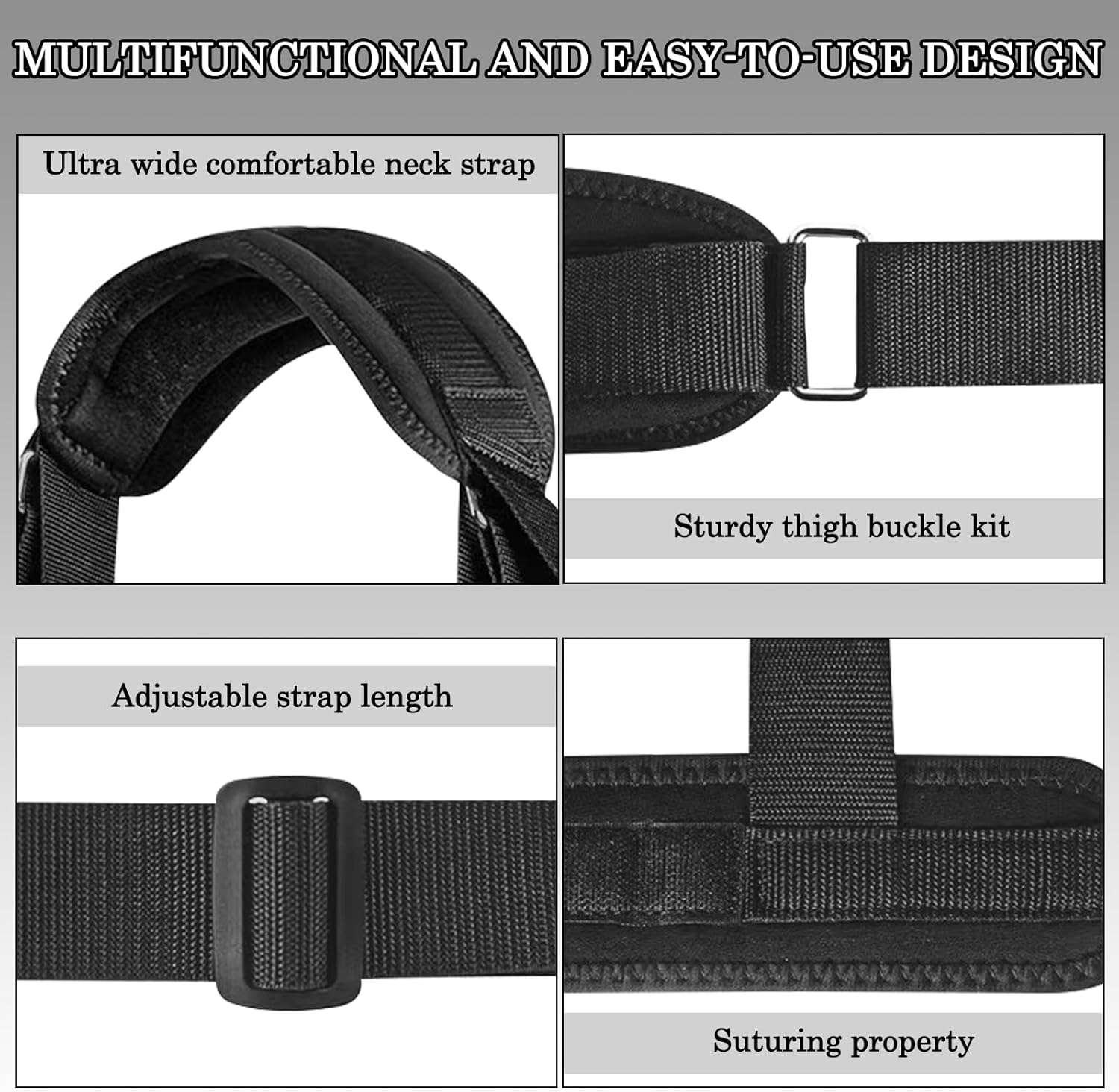 BDSM Handcuffs Sex Bed Bondage Set with Handcuffs Ankle Restraints Adjustable Thigh Bandage Ropes & Nipple Clamps Nipples & SM Eye Mask, BDSMs Toy Hard Restraints Sex Set – Bild 2