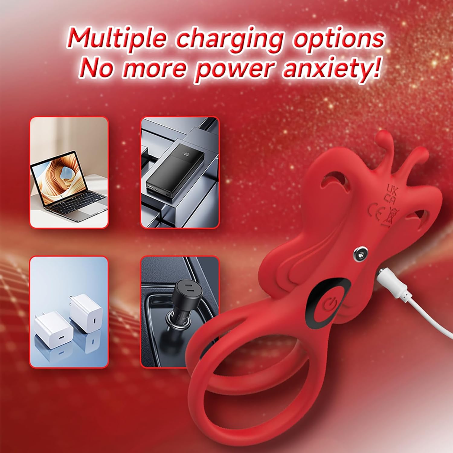 Ring Vibrator with 9 Vibration Modes, Cock Ring, Sex Toy for Couples, Men, Women, Clitoris Stimulator, Rings for Intensive Sex Toy and Longer Endurance LZYLWC – Bild 6