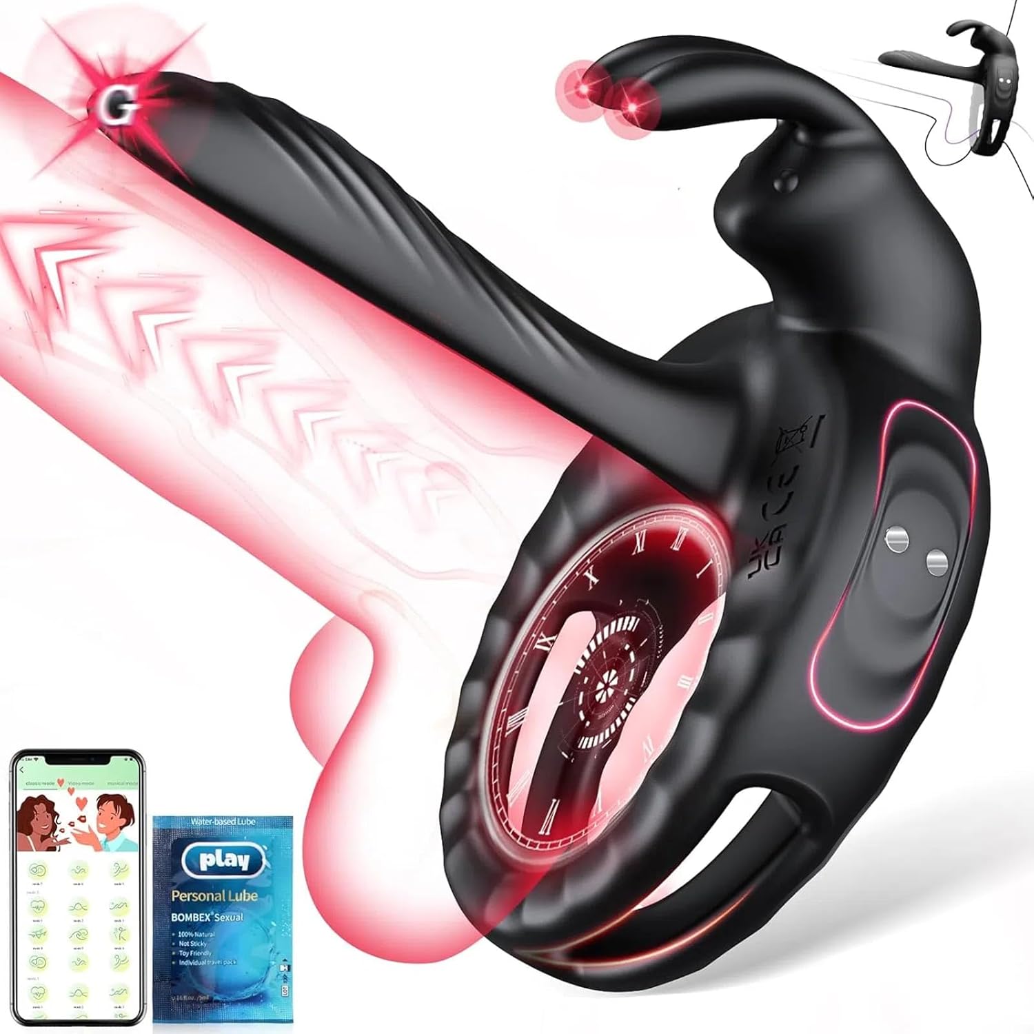 Ring Vibrator Sex Toy for Couples - Rings Sex Toy for Men Sex Toys, Ring Sex Toy for Couples Sex Clitoris Cock Ring, Sex Toy Sets for Men Couples Vibrator Sets – Bild 8