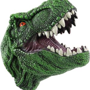 Dinosaur Hand Puppet – T Rex Hand Puppet Realistic Dinosaur Shaped Hand Puppets for Children, Flexible Rubber Dolls, Soft Rubber Rex Dragon Toy for Children, Storytelling Activities
