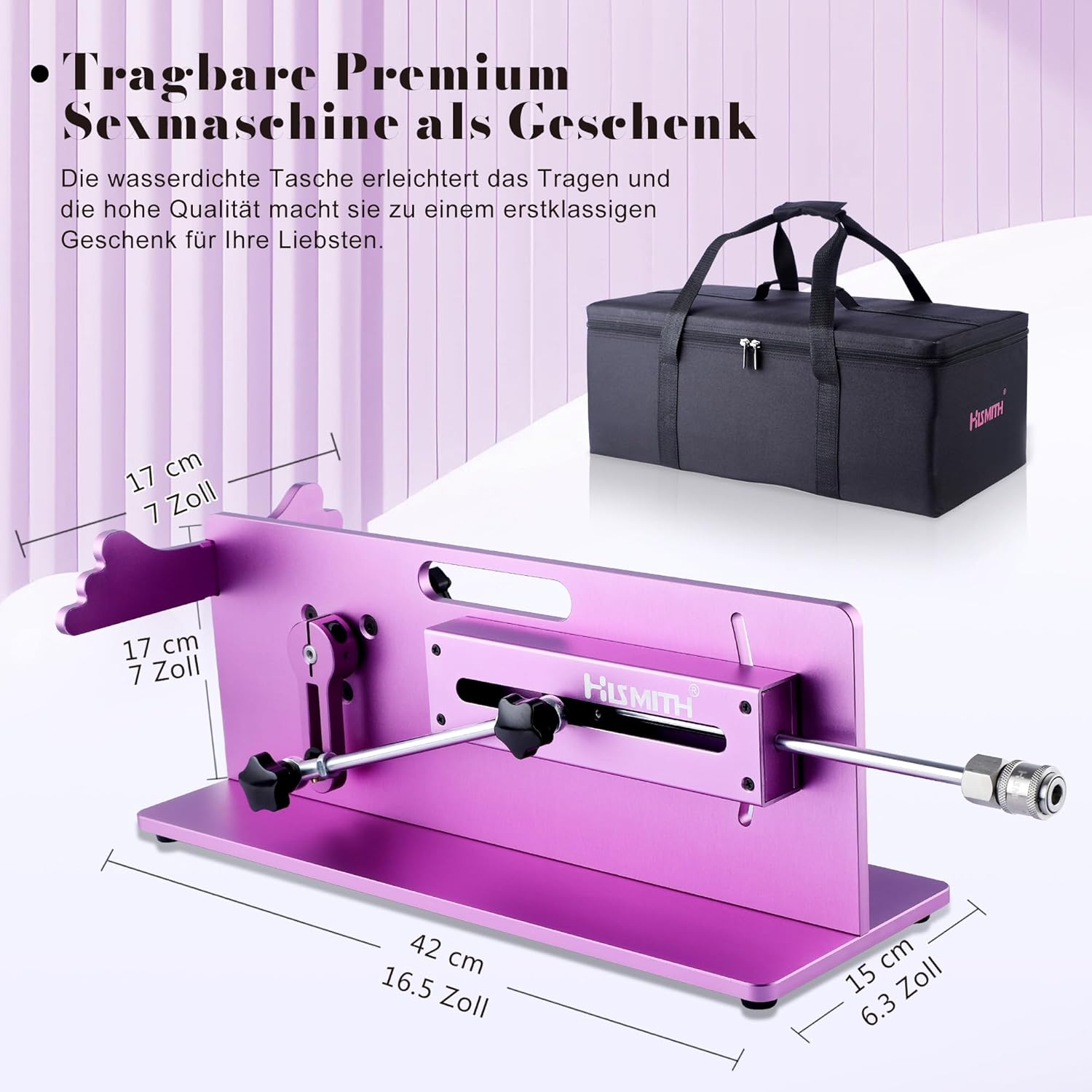 Hismith Premium Sex Machine with KlicLok System, App Controlled Love Machine, Adjustable Butt Machine for Adults for Men and Women, 48 Watt, Table Device – Bild 6