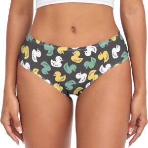 Dallonan Women’s Underwear Briefs Breathable Soft Bamboo Fibre Panties Duck Bird Rubber Doll Toy