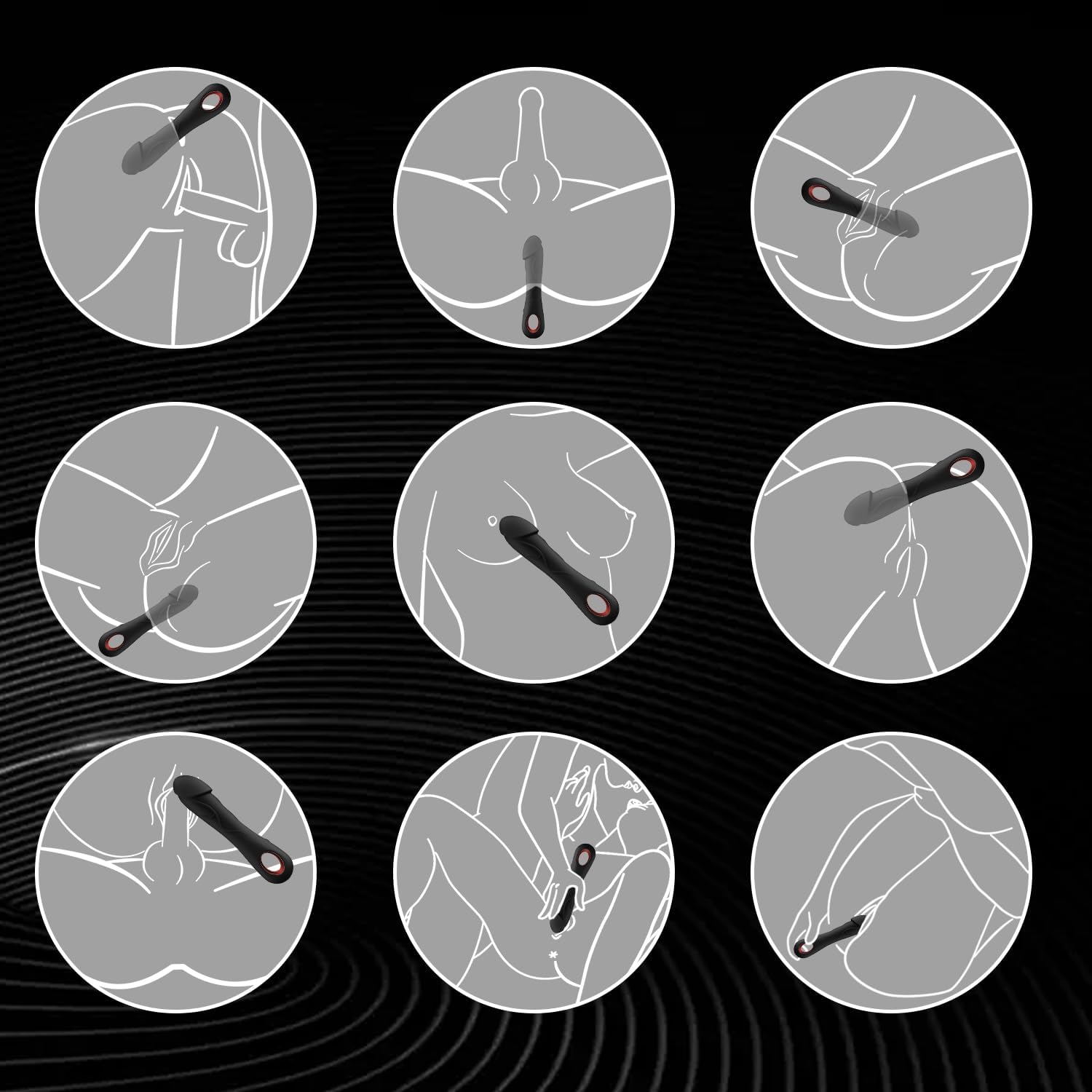 Silicone Classic Vibrator Vibration for Women Sex Toy Vibrators for Her Clitoris Quiet Sex Toys Realistic Dildo Vibrator for Couples with 10 Modes G-Spot Vibrators (Obsidian Black) – Bild 6