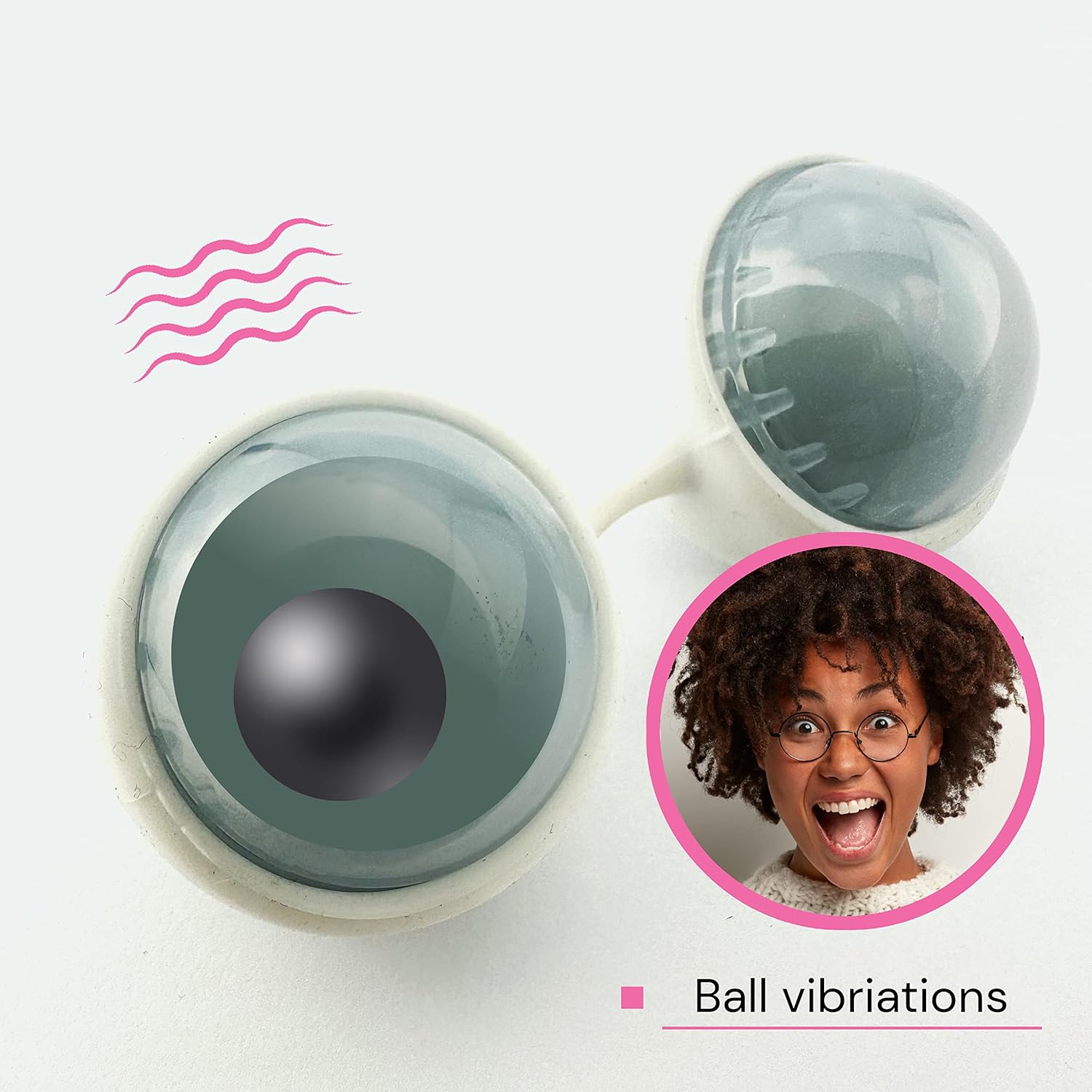 FOPS M07-1 Pelvic Floor Trainer for Women Set of 3 Love Balls Diameter 3.4 cm Pink Blue Love Balls for Women Pelvic Floor Training Beginners Pelvic Floor Balls for Women – Bild 5