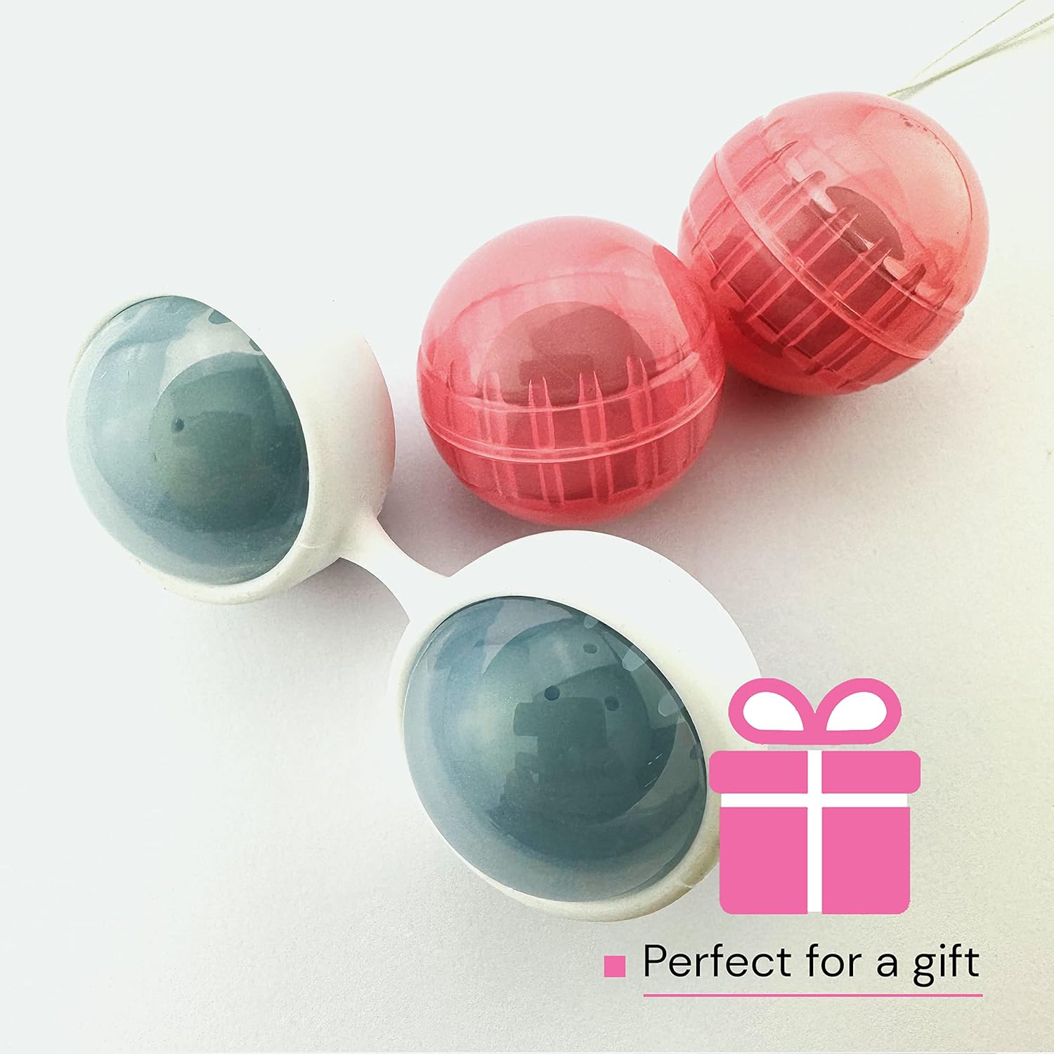 FOPS M07-1 Pelvic Floor Trainer for Women Set of 3 Love Balls Diameter 3.4 cm Pink Blue Love Balls for Women Pelvic Floor Training Beginners Pelvic Floor Balls for Women – Bild 3