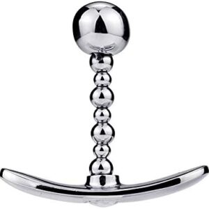BDSMAGE Plug Metal Balls Butt Plug Chain with Beads for Men and Women, Hook Anus Masturbator Sex Toy Sex Toy from 18 for Couples (M)