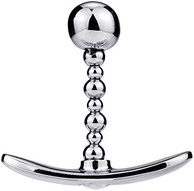 BDSMAGE Plug Metal Balls Butt Plug Chain with Beads for Men and Women, Hook Anus Masturbator Sex Toy Sex Toy from 18 for Couples (M)