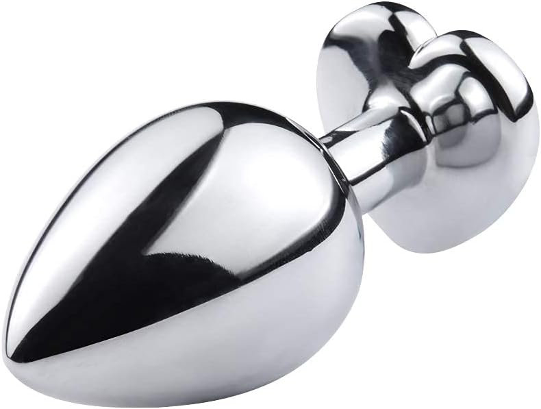 SXOVO Stainless Steel Butt Plug with Crystal, Sex Toy l rose red – Bild 4