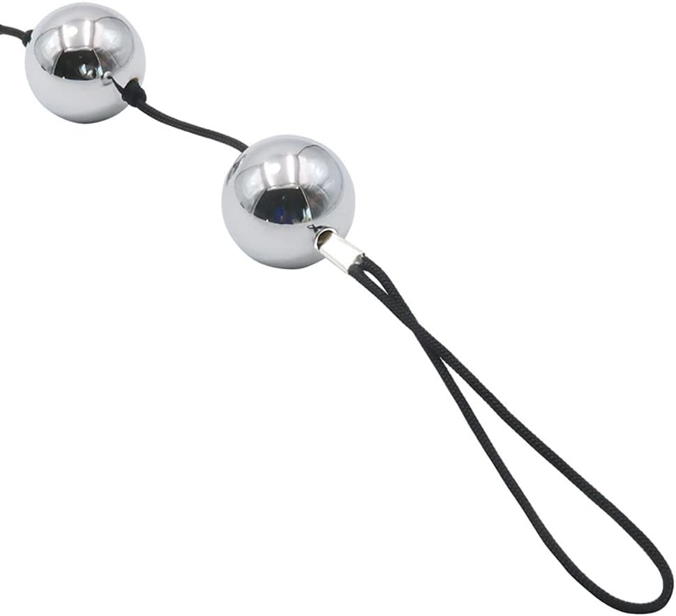 Stainless Steel Balls Chain with 2 Balls Anus Dilator Metal Beads SM Plug for Women G-Spot Masturbator Men Couples Fetish Shower Sex Toys (2-Piece Set) – Bild 7