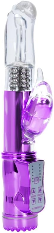 BeHorny Rabbit Vibrator G-Spot Clitoral Stimulator, Mega Power & Rotating Beads