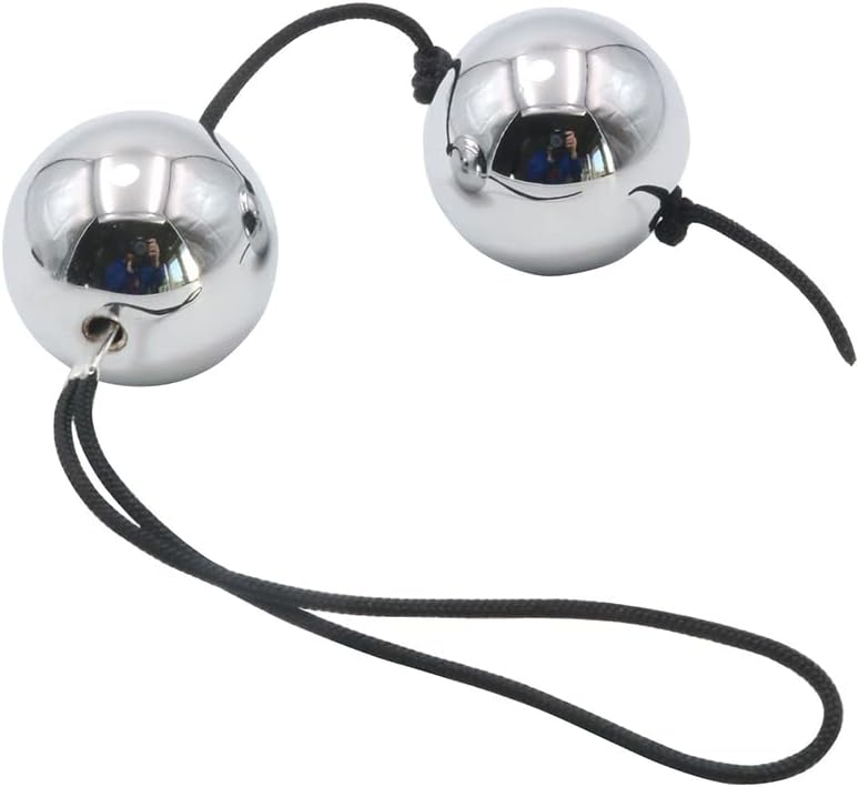 Stainless Steel Balls Chain with 2 Balls Anus Dilator Metal Beads SM Plug for Women G-Spot Masturbator Men Couples Fetish Shower Sex Toys (2-Piece Set) – Bild 5