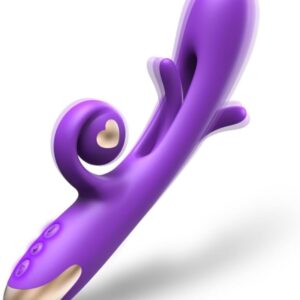 JFRong 3 in 1 Rabbit Vibrator with 7 x 7 x 10 Vibration Modes for You Quiet Drill Silicone Vibrator G-Spot Clitoris Stimulator Vibrator Erotic Sex Toy for Women Couples Solo Sex Toy Set